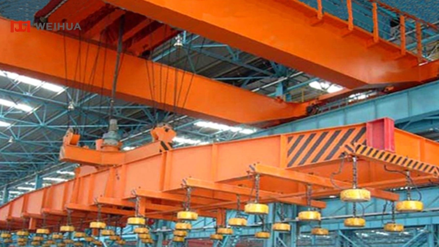 Overhead Crane with Electromagnetic Beam
