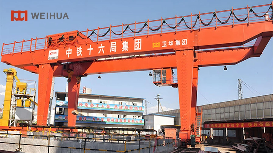 U Frame Gantry Crane Working In Outdoor Stock Yard,Custom Stable Lifting Equipment.webp